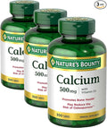 Nature's Bounty Calcium Plus 400 IU Vitamin D3, Immune Support & Bone Health, 300 Tablets (Pack of 3)