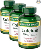 Nature's Bounty Calcium Plus 400 IU Vitamin D3, Immune Support & Bone Health, 300 Tablets (Pack of 3)