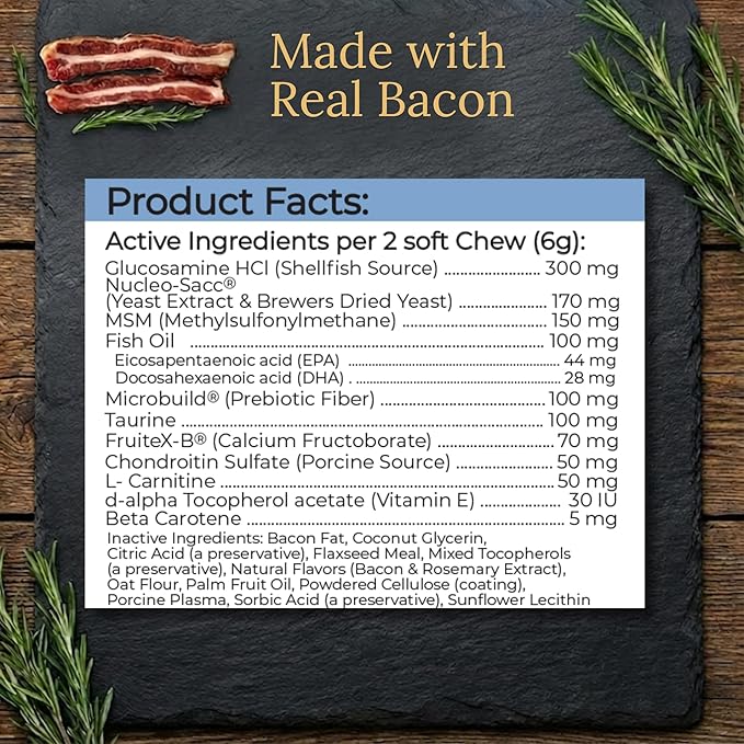 Multivitamins, Balanced Nutrition for Your Schnauzer, 90 Count, Made in the USA with Real Bacon