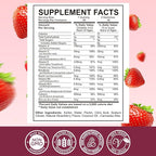 Iron Supplement Gummies for Kids - with Calcium, Zinc, Kids Multivitamin with Iron Gummies - Immune Support, Blood Builder & Energy Support for Iron Deficiency, Anemia, Vegan - 60 Count