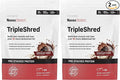 Novex Biotech TripleShred Protein - Pre-Stacked Protein - Increase Energy and Focus - Build Muscle - Chocolate Fudge, 20 svgs (Pack of 2)