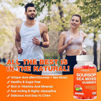 10-in-1 Soursop Graviola with Sea Moss Gummies, Soursop Leaves Extract with Vitamin C, Zinc for Immunity and Antioxidant, Gluten Free, Vegan 60 Gummies 2Pack