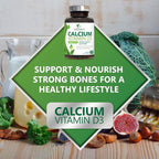 Calcium Supplement with Vitamin D3-1200 mg Calcium per Serving with D3 for Best Absorption - Supports Immune Health, Bones & Teeth - Nature's Calcium is Bottled in USA for Women & Men - 120 Tablets