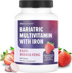 BioSchwartz Bariatric Multivitamin with Iron - 60 Chewable Tablets, 30-Day Supply - Third-Party Tested - Bariatric Multivitamin with Iron for Gastric Bypass
