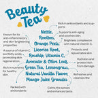 Lazika Beauty Tea for Women, Natural Wellness Herbal Tea, 20 Biodegradable Teabags, Green Tea, Lemon Grass, Orange Peels, Vitamin C