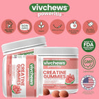 Creatine Gummies for Women – Creatine Monohydrate, Supports Strength, Performance & Cognitive Function, Watermelon Flavor, Fruit Pectin Based, Vegan, Non-GMO, Gelatin-Free, 90 Count