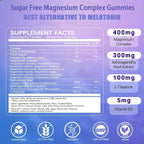 Magnesium Sleep Gummies 400mg – Calm Magnesium Complex Gummies for Sleep Support & Relaxation with L-Theanine & Ashwagandha – Non Melatonin, Sugar Free Vegan, 60 Count