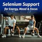 1 Body Thyroid Support Supplement for Women and Men, Selenium with Iodine, Zinc, B12, Ashwagandha and L-Tyrosine, Supports Hormone Health, Energy and Metabolism, 30 Day Supply