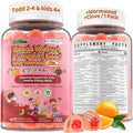 Toddler 2-4 & Kids 4+ Para Clean Gut Health Gummies w/Black Walnut, Wormwood, Clove, Pumpkin Seeds, Vitamin C, D3, Zinc, Digestive Supplement for Natural Gut Cleanse, Kids Immune Support (60cts)