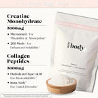 New - Creatine + Collagen for Women – Supports Lean Muscle Growth & Development, Booty Gain, Energy & Recovery – 5g Creatine Monohydrate Plus 5000mg Collagen Peptides Combo – Unflavored, 30 Servings