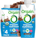 Orgain Organic Nutritional Vegan Protein Shake, Smooth Chocolate - 16g Plant Based Protein, Meal Replacement, 22 Vitamins & Minerals, Fruits & Vegetables, Gluten Free, Non-GMO, 11 Fl Oz (Pack of 4)