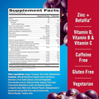 Emergen-C Immune+ Triple Action Immune Support Powder, BetaVia (R), 1000mg Vitamin C, B Vitamins, Vitamin D and Antioxidants, Elderberry – 18 Count