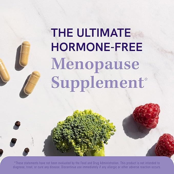 Menopause Supplements for Women Hot Flashes & Night Sweats | Hormone Balance, Menopause Relief for Women & Perimenopause Support | With Black Cohosh, DIM & Red Clover | 60 Ct (2 Month Supply)