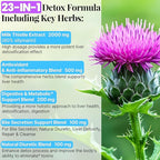 3000mg Liver Detox Repair & Cleanse Gummies | Milk Thistle 2000mg with Turmeric Dandelion Root & Artichoke for Liver Detox, Liver Support & Renew, Antioxidant, Gut, Skin - Fruit Flavor, 60 Gummies