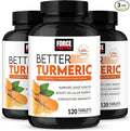 Better Turmeric 3-Pack Joint Support Supplement Featuring HydroCurc Turmeric, Clinical Strength Joint Support, Force Factor, 360 Tablets, White Packaging