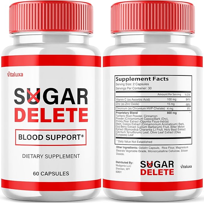 (2 Pack) Sugar Delete Capsules - SugarDelete Blood Support Pills Maximum Strength Japan Supplement Advanced Formula Premium All Natural Vitamin Blend Overall Health Wellness Reviews (120 Capsules)
