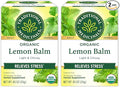 Traditional Medicinals Organic Lemon Balm Tea, Tea Bags | Herbal | Pack of 2 | 16 Count | Calming