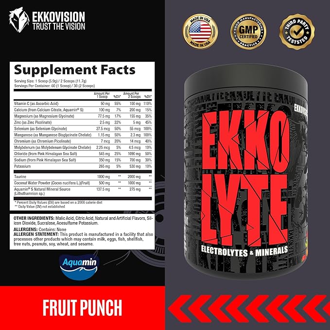 Ekkovision Ekkolyte 60 Servings Fruit Punch