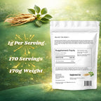 Organic Korean Panax Ginseng Root Extract, 200:1 Powder Root Extract, Maximum Strength, 170 g (6oz), 1 Gram Per Serving, with Active Ginsenosides