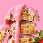 FITCRUNCH Snack Size Protein Bars, 6-Layer Baked Bar, 3g of Sugar, Gluten Free & Soft Cake Core (9 Bars, Strawberry Strudel)