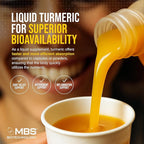 Advanced Liquid Turmeric – High Absorption Curcumin with Black Pepper & Vitamin D3 for Maximum Bioavailability – Joint, Inflammation & Immune Support – 20 fl oz