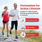 Extreme Berberine 500mg Complex with ALA, Coq10, Turmeric, Cinnamon, Bitter Melon, banaba Leaf, Korean Panax, Royal Jelly, and 21 Herbs for Healthy Blood Sugar Support and Overall Health and Immunity