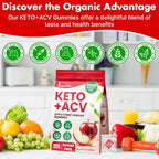 Apple Cider Vinegar Gummies, Advanced ACV Gummy with Probiotics, BHB, B12 and Keto Support - Keto Acv Gummies for Detox, Metabolism, Digestion, Gut & Immune Health - Sugar Free, Vegan, 180 Counts