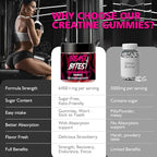 Creatine Monohydrate Gummies for Men & Women - 5g of Creatine Monohydrate per Serving - Sugar Free,Vegan, Strawberry Flavor, 135 Count (45 Servings).
