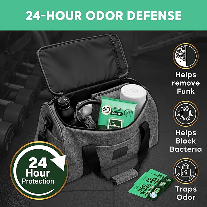 Deodorant Wipes for Men - Freshening Body Towelettes for Post-Workout, Travel, and Daily Deodorizing - On-the-Go Fresh Scent Cleansing Wipes, 240 Count (4 Pack)