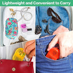 Serfeymi Weekly Travel Pill Organizer 2 Times A Day AM PM Upgraded Rainbow Pill Box 7 Day with Portable Zipper Canvas Pill Case, Medicine Organizer for Pills, Vitamins, Fish Oils - Green 01