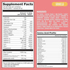 BIRDMAN Fitmingo Vegan Protein Powder with Inositol, Collagen Boosters, Hyaluronic Acid and Vitamins | Low Carb, Dairy Free, Lactose Free, Low Calorie | 23g Plant Based Vanilla Protein Powder