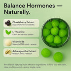 riev Cycle Calm Gummies – Berry Herbal Flavor – Sugar-Free – Hormonal Balance & Mood Support for Women – Supports Focus & Emotional Wellness – Vegan, Non-GMO – 30 Gummies