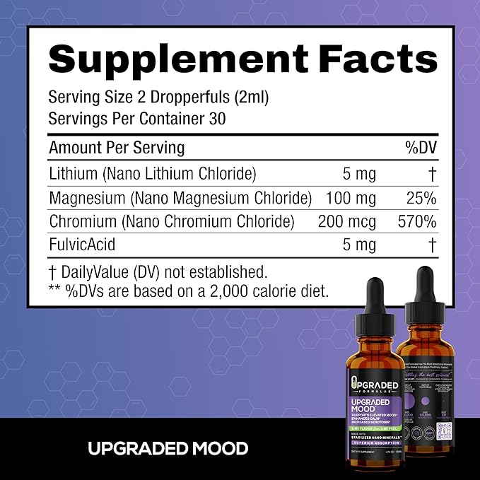 Upgraded Formulas Mood Support Supplement - Feel Calm and Uplifted All Throughout The Day, 2 fl oz