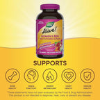 Nature's Way Alive! Women's 50+ Daily Gummy Multivitamins, Women's Supplements, Supports Healthy Heart, Brain & Bones,* B-Vitamins, Mixed Berry Flavored, 150 Gummies (Packaging May Vary), (Pack of 2)