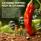 Cayenne Pepper Extract Gummies with Hawthorn, CoQ10, Turmeric, Niacin and Vitamin D3 - Support for Cardiovascular Health, Energy and Vitality - Vegan & Non-GMO - 60 Gummies