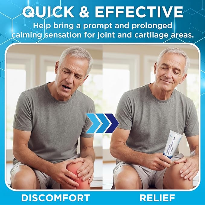 Dr. T Glucosamine Chondroitin Cream - Premium Formula with MSM and Collagen for Joint and Muscle Discomfort - Maintains Joint Strength, Flexibility & Muscle Mobility - 4.23 oz / 120g (1 Pack)