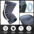 NEENCA Professional Knee Brace for Pain Relief, Medical Knee Compression Sleeve, Knee Support with Horizontal Knit Tech for Meniscus Tear, ACL, Arthritis, Joint Pain, Runner, Workout
