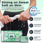 Body Wipes for Women, Extra Moist No Rinse Bathing Wipes (2pk), 100 XL Shower Cloths + 8 Deodorizing Bath Cloths - 10 x 11.5" Travel Size After Gym Cleaning Essentials, Toiletries for Womens Hygiene