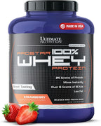 Ultimate Nutrition Prostar Whey Protein Powder of Isolate Concentrate Peptides Blend , Keto Friendly, 25 Grams of Protein and 6 Grams of BCAAs - 80 Servings, Strawberry, 5.28 Pounds