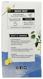 Numi Organic Congest Away Herbal Tea – 16 Herbal Tea Bags – Caffeine Free Cooling Blend with Fennel Peppermint Ginger Cinnamon & Licorice for Soothing Respiratory Comfort