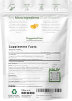 Micro Ingredients Oil of Oregano Softgels, 150 Count | 2 in 1 Formulated with Black Seed Oil | 4X Strength Carvacrol & Thymoquinone | Plant Based, Non-GMO