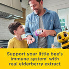 Zarbee's No Sugar Coating Elderberry Gummies for Kids, Daily Immune Support* Gummies with Vitamins C, D3 & Zinc to Support a Healthy Immune System*, No Artificial Flavors, Ages 2+, 60 ct