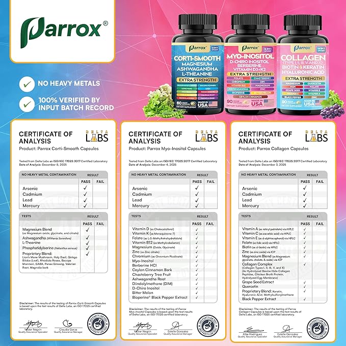 She Shines Set - Collagen Peptides Types I, II, III, V, X, Biotin, Keratin, Myo Inositol & D-Chiro Inositol, Berberine, Cortisol Support, Magnesium, Ashwagandha, L-Theanine, Lions Mane