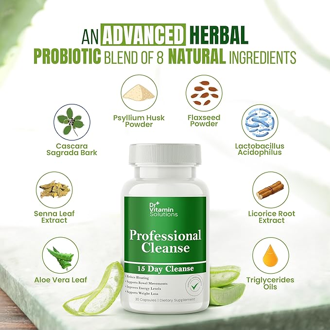 15 Day Gut Cleanse Detox for Women w/ GLP-1 Support - Natural Colon & Detox Cleanse for Weight Loss - Bloating & Constipation Relief - Flushes Toxins & Supports Immunity - 60 Ct.