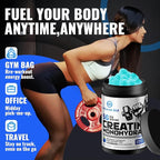 Natures Aid Creatine Monohydrate Gummies (5g) – Pre-Workout Energy & Muscle Growth Support for Men & Women | Blueberry Electrolyte Gummies (135 Count)