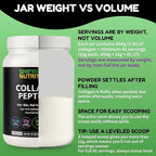 Halal & Grass Fed Collagen Peptides Powder 1 lb. 16oz Unflavored Hydrolyzed Collagen Peptides Powder Type I & Type III for Hair, Skin, Nails & Joints | Keto & Paleo Friendly | Sugar & Gluten Free
