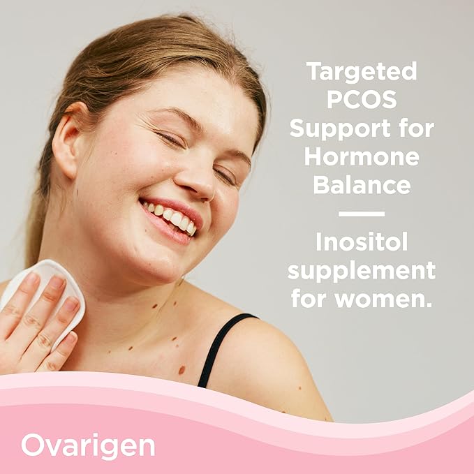 CalmCo Ovarigen Myo-Inositol & D-Chiro Inositol Supplement for Women – 40:1 Inositol Powder with Folic Acid, Fertility Supplements for PCOS, Hormone Balance and Ovarian Support (60 Servings)