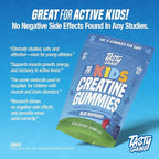 TASTY GAINS Kids Creatine Gummies with Vitamin B12 for Growth Support, Kids Vitamin Gummies for Daily Nutrition Support, Gummy Vitamins for Kids, Easy Chew Supplement for Children