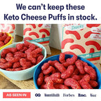 Schoolyard Keto (Fiery Hot) Protein Puffs - Low Carb, Low Sugar, 14g Protein, Gluten Free, High Protein Snack - Healthy, Diabetic Friendly, Low Calorie for kids and Adults | USA Made, (12 Pack)