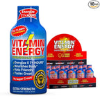 Vitamin Energy B12 11,000% Extra Strength Energy Shot Açaí Pomegranate 10 Pack, 260mg Natural Caffeine, B12 & B6, Nootropic Focus, Vitality, Zero Sugar, Gluten-Free, Vegan, Kosher, 1.93 fl oz